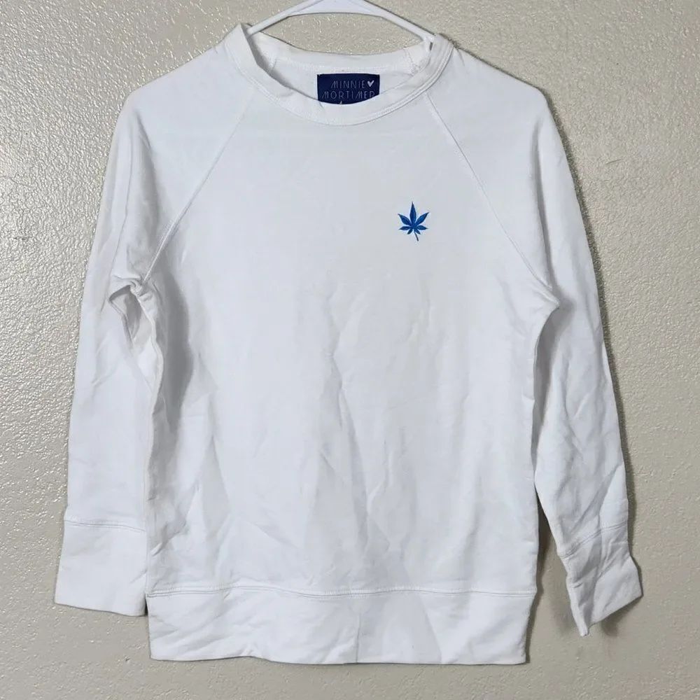 Minnie Mortimer Boast Shirt Long Sleeve Size S EUC Pot Leaf